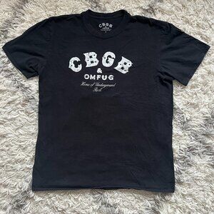 CBGB & OMFUG NYC Club Home Of Underground Rock Concert Shirt XL Black Punk